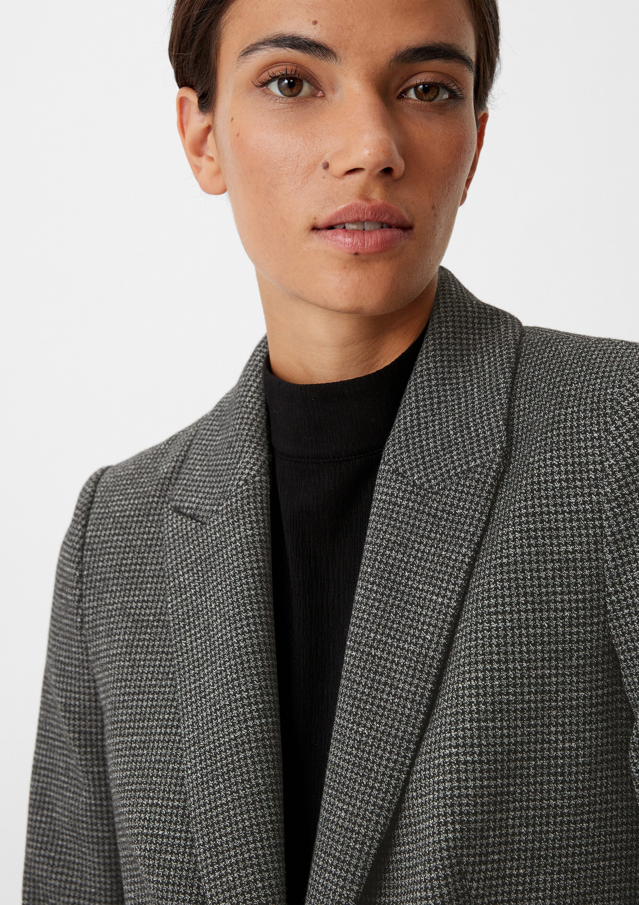 comma Jackenblazer Indoor-Blazer Blazer mit Pepita-Muster