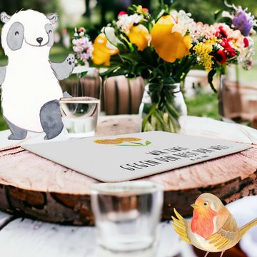 Platzset, Blume Sonnenblume - Weiß - Geschenk, Sommer Deko, Freundin, Tischset, Mr. & Mrs. Panda, (1-St), Lebensmittelecht, BPA-frei