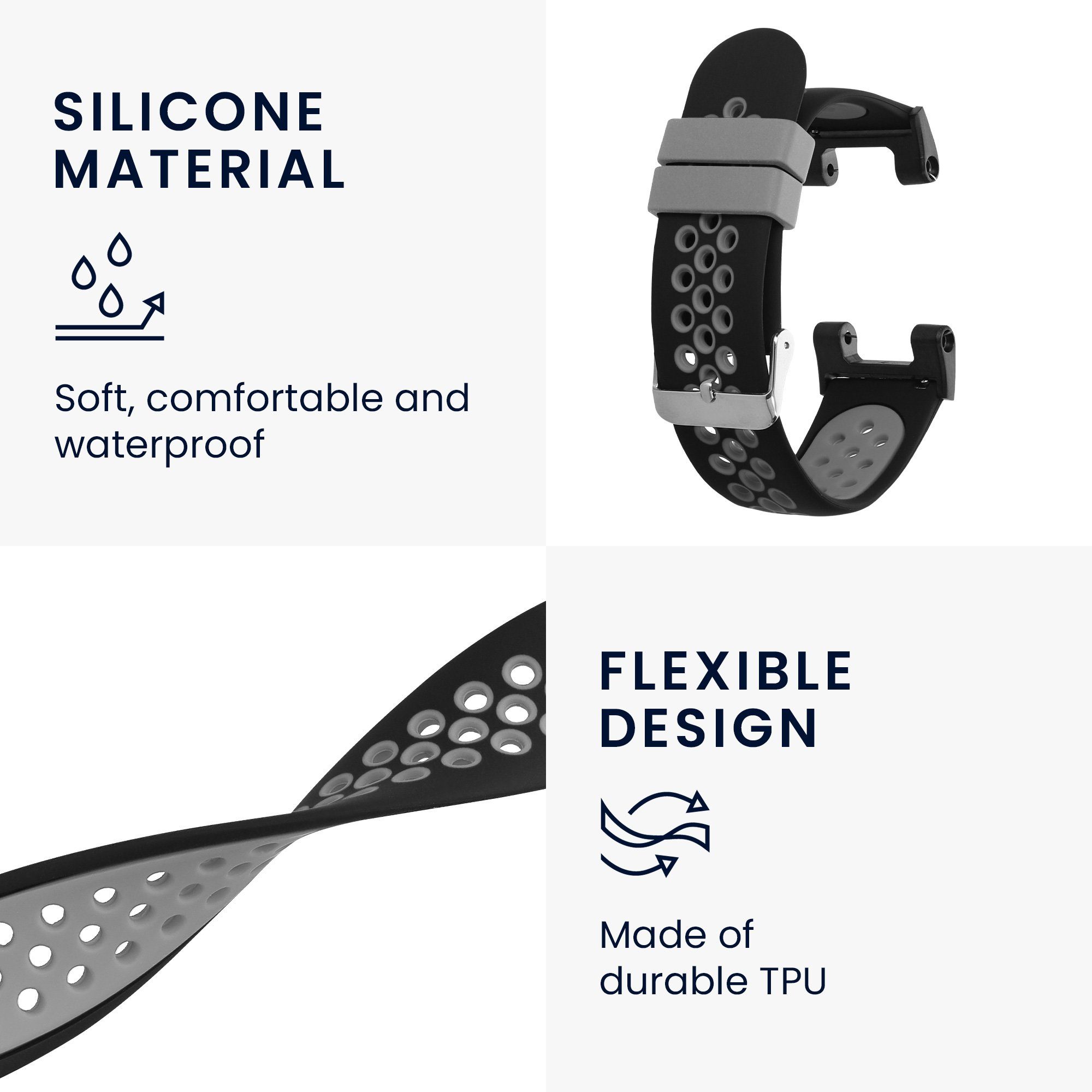 kwmobile Uhrenarmband für Huami Amazfit T-Rex / T-Rex Pro Armband Smartwatch, 1-tlg., Ersatzarmband für Fitnesstracker - Wechselarmband Smartwatch
