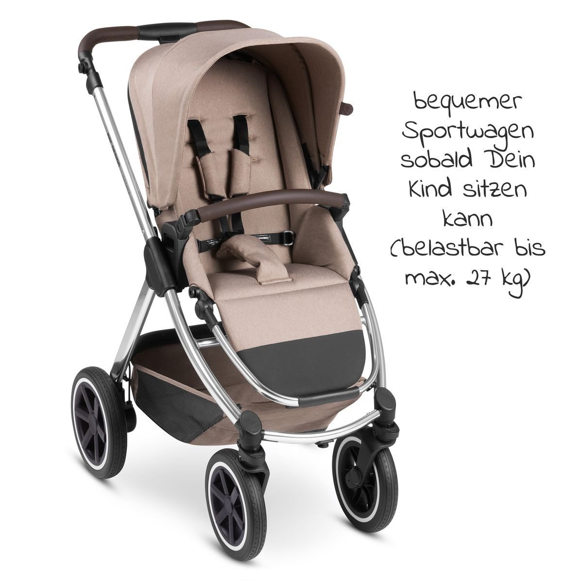 ABC Design Kinder-Buggy Samba - Pure Edition - Grain, Sportwagen mit Sportsitz, Liegeposition, höhenverstellbarer Schieber