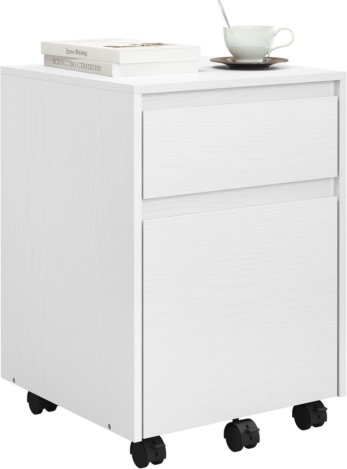 Woltu Rollcontainer, mit 2 Schubladen, Büroschrank auf Rollen, 40x57x40 cm günstig online kaufen