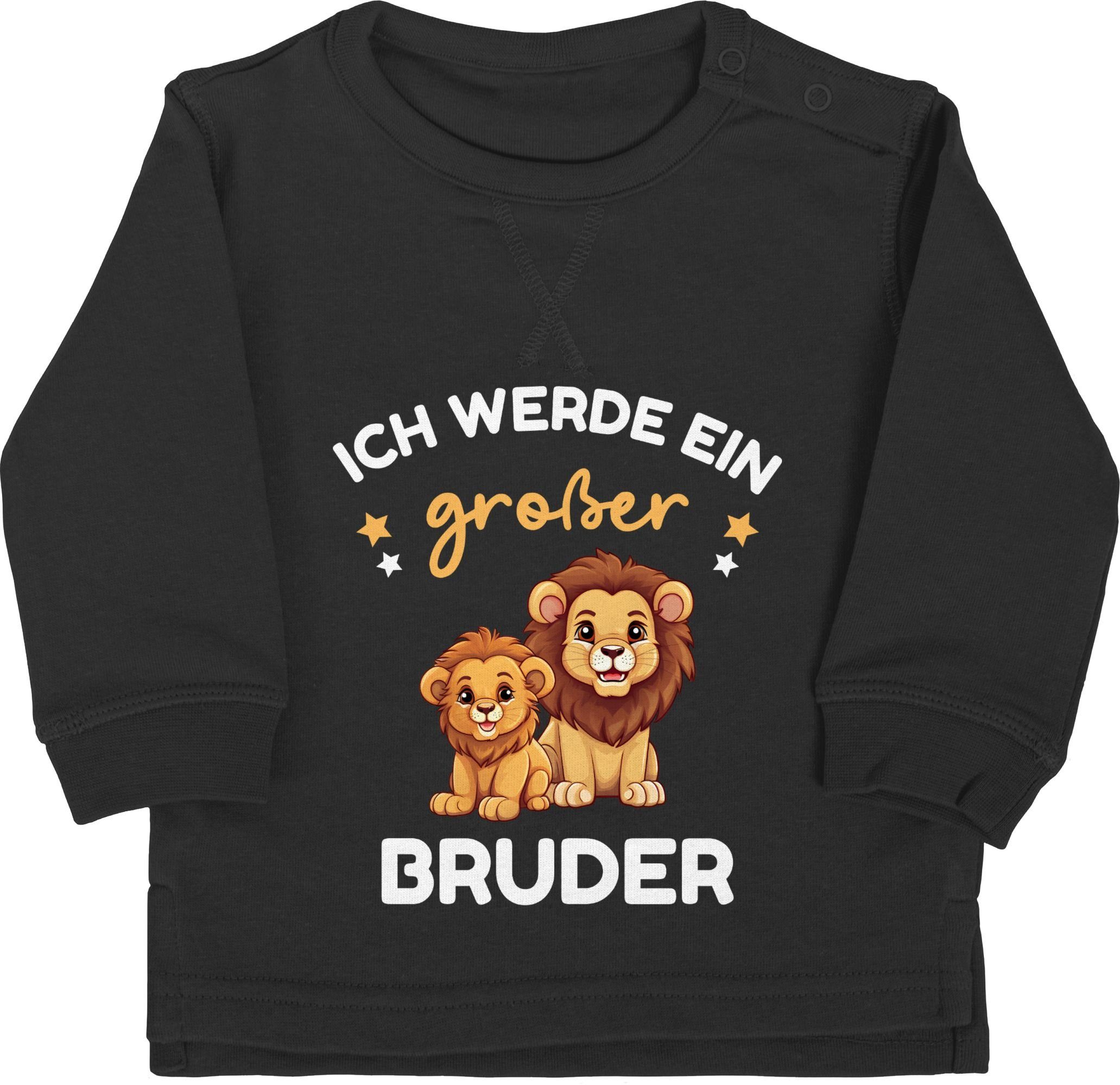 Shirtracer Sweatshirt Ich werde großer Bruder Geschenk Löwen Großer Bruder 2 Schwarz