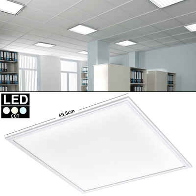 EGLO LED Panel, LED-Leuchtmittel fest verbaut, Warmweiß, Neutralweiß, LED Auf Einbau Panel Decken Raster Leuchte Arbeits Zimmer Relax