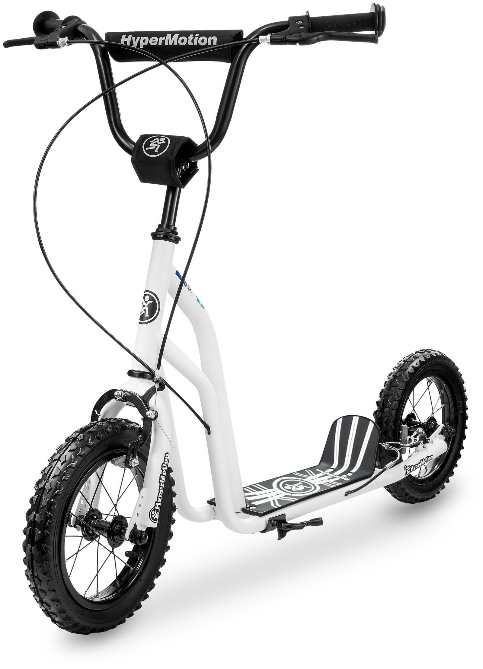 HyperMotion Scooter Roller VIVA 12, aufblasbare Räder 30 cm, Weiß, 15km top speed