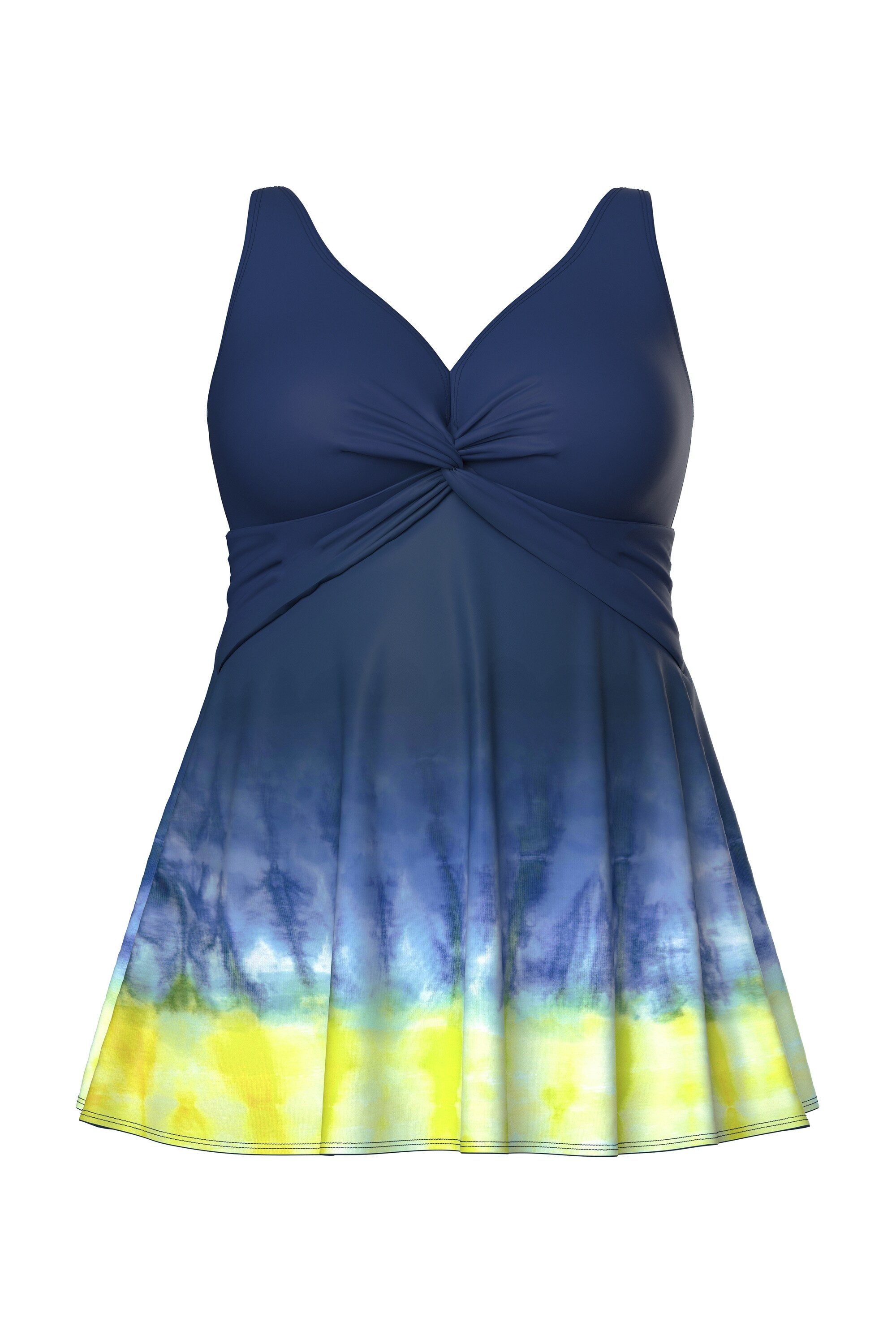 Ulla Popken Badekleid Badekleid Batikdruck Softcups Raffung recycelt günstig online kaufen