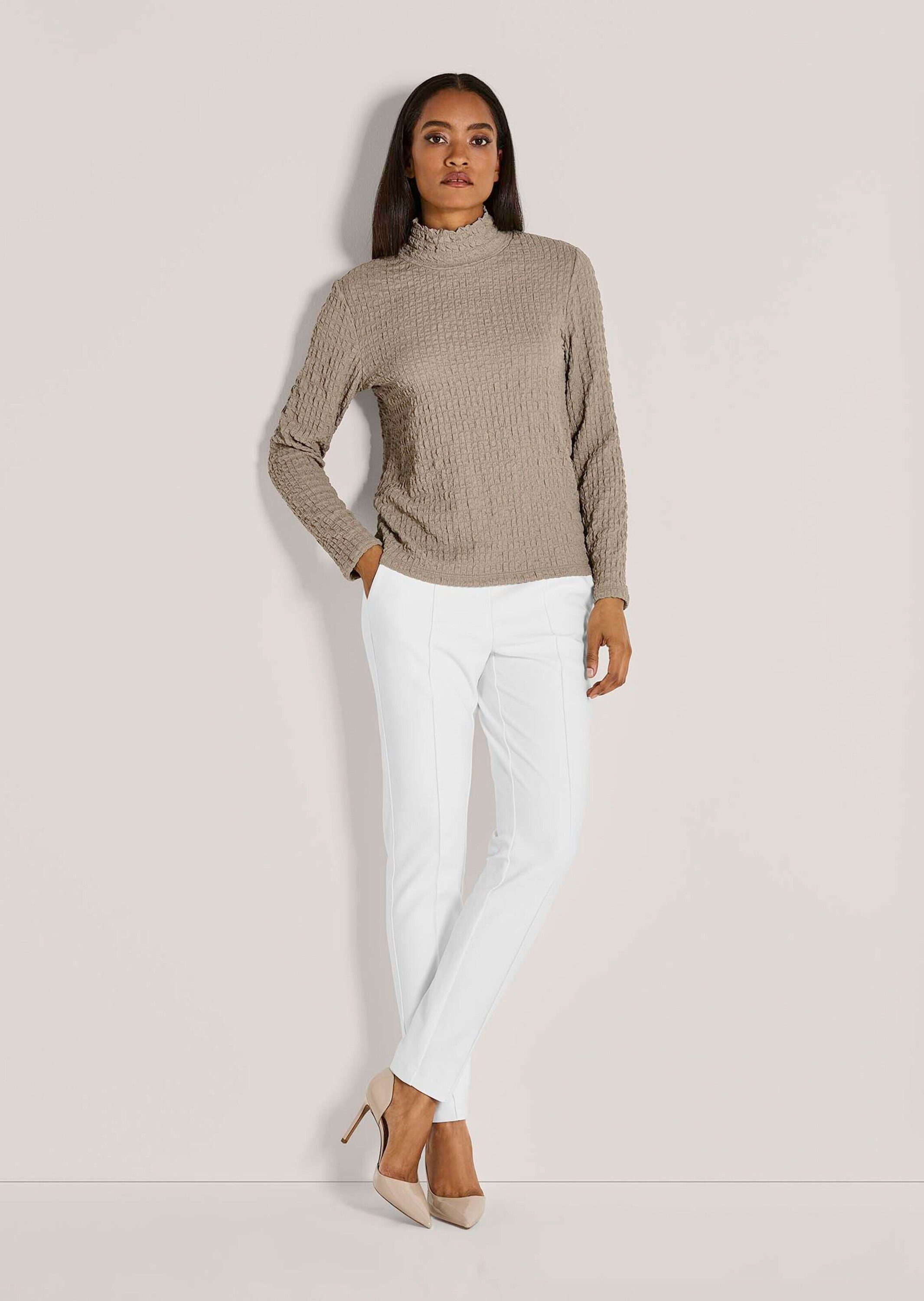 MADELEINE Langarmshirt Elegantes Oberteil mit Stehkragen günstig online kaufen