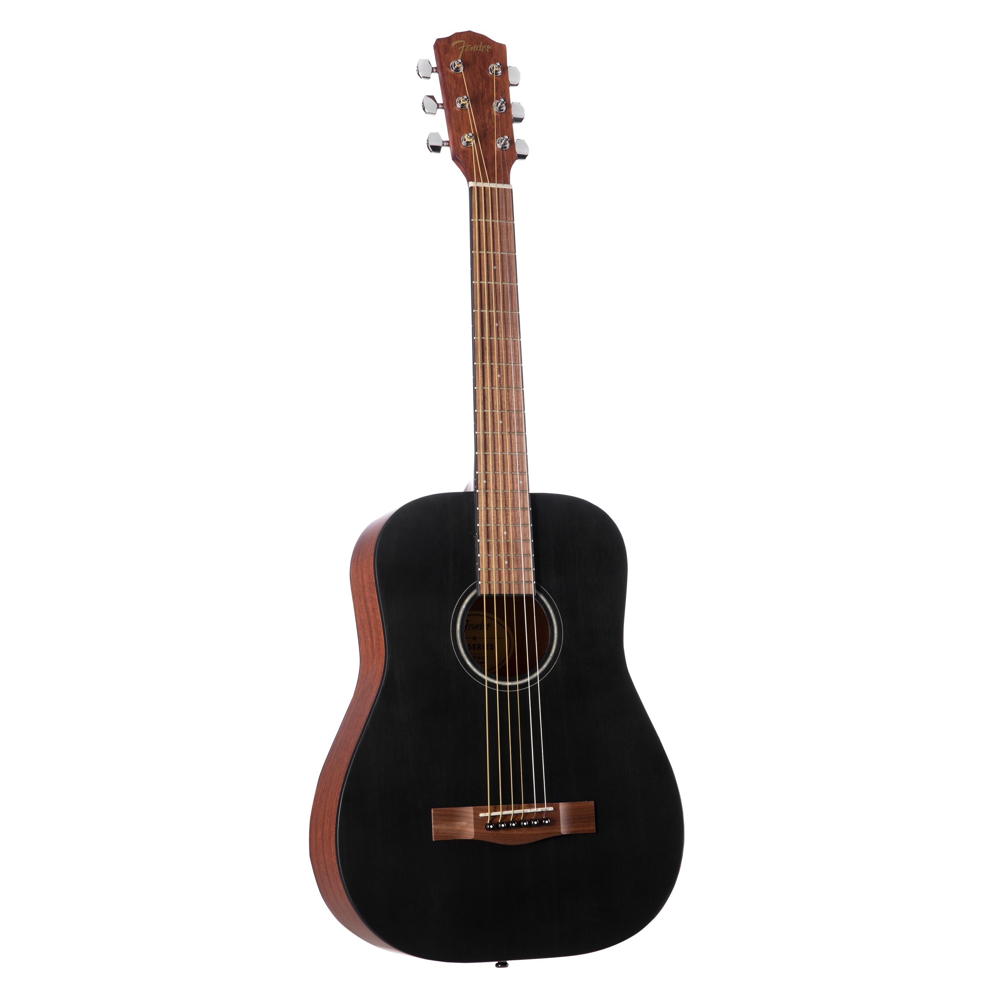 Fender Westerngitarre, Westerngitarren, Mini Gitarren, FA-15 Steel 3/4 Black - Westerngitarre