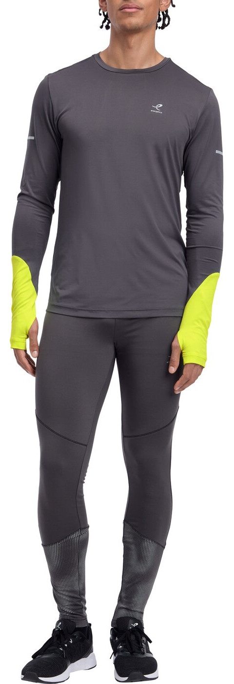 Energetics Laufshirt He.-Langarmshirt Steve LS M ANTHRACITE/YELLOW LI
