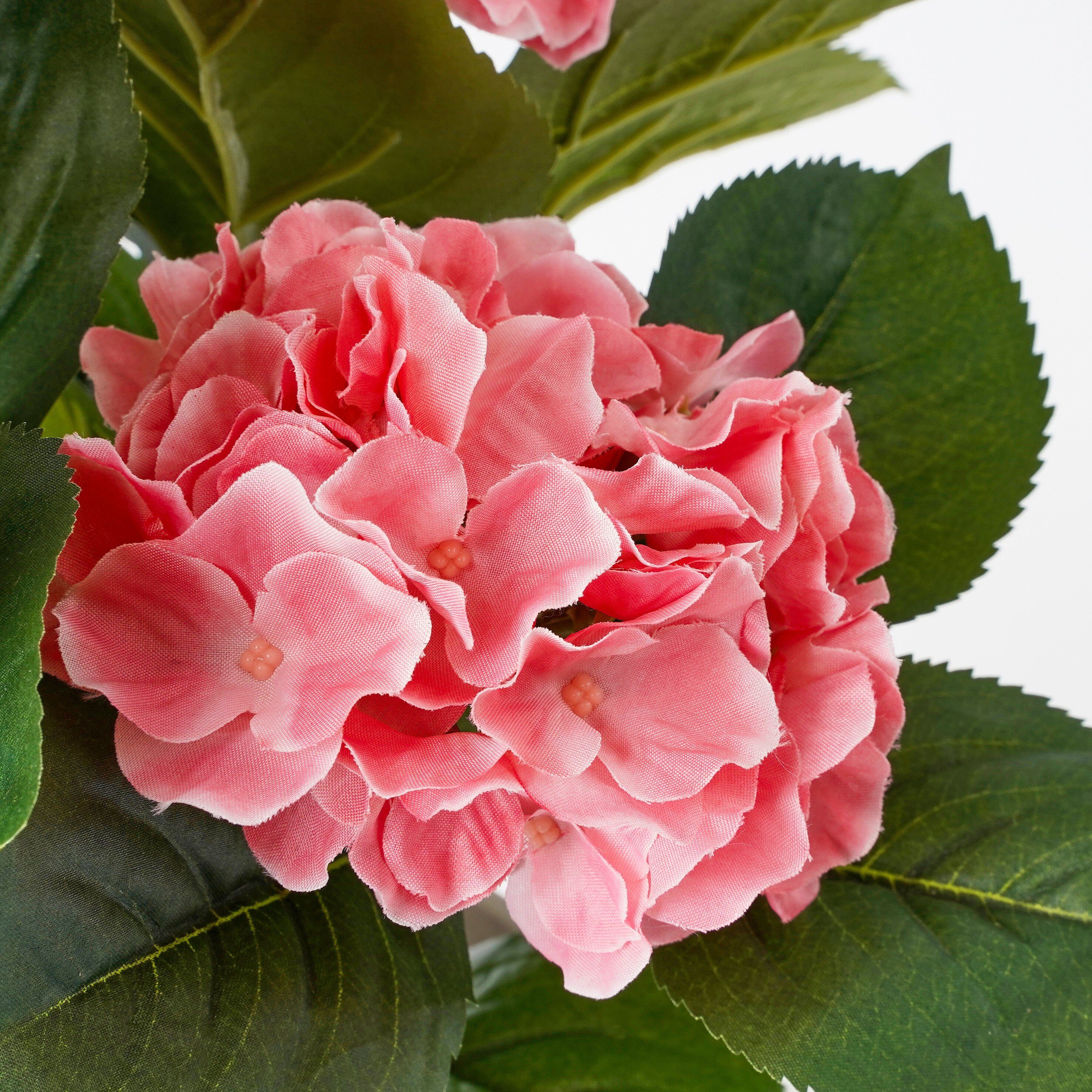 Kunstpflanze Mica Decorations Hortensie rosa in Topf Stan grau d13,5cm - h40xd35cm, Mica Decorations, Höhe 40 cm