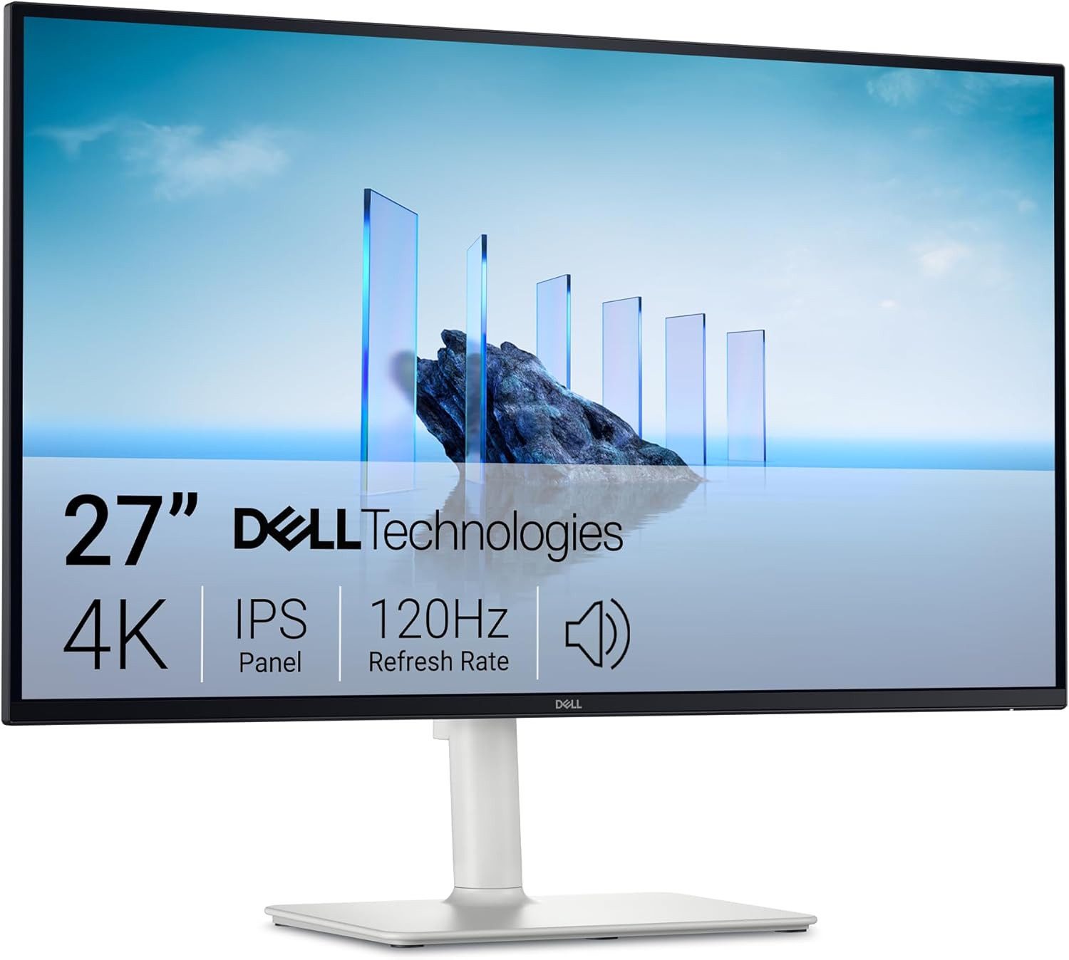 Dell 4K UHD Monitor IPS, 120 Hz, FreeSync HDMI 2.1 DisplayPort 1.4 LED-Monitor (68,6 cm/27 ", 3840 x 2160 px, 4K Ultra HD, 8 ms Reaktionszeit, 120 Hz, IPS, höhenverstellbar, Pivot, Lautsprecher)