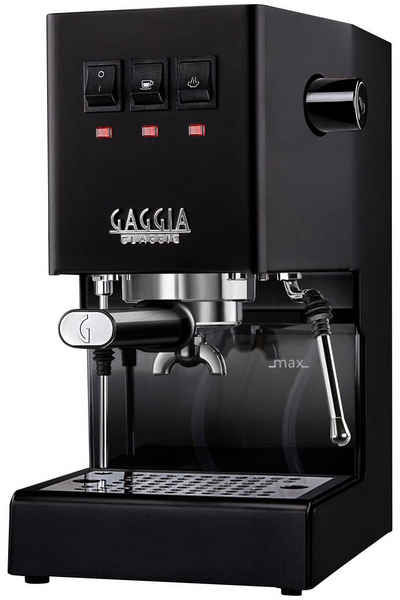 Gaggia Siebträgermaschine New Classic Thunder Black, vom Erfinder des Espresso - Barista@Home-Experience