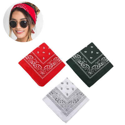 Lubgitsr Nickituch Bandana, 3 Stück Bandana Kopftuch Damen und Herren, Bandanas, (3-St)