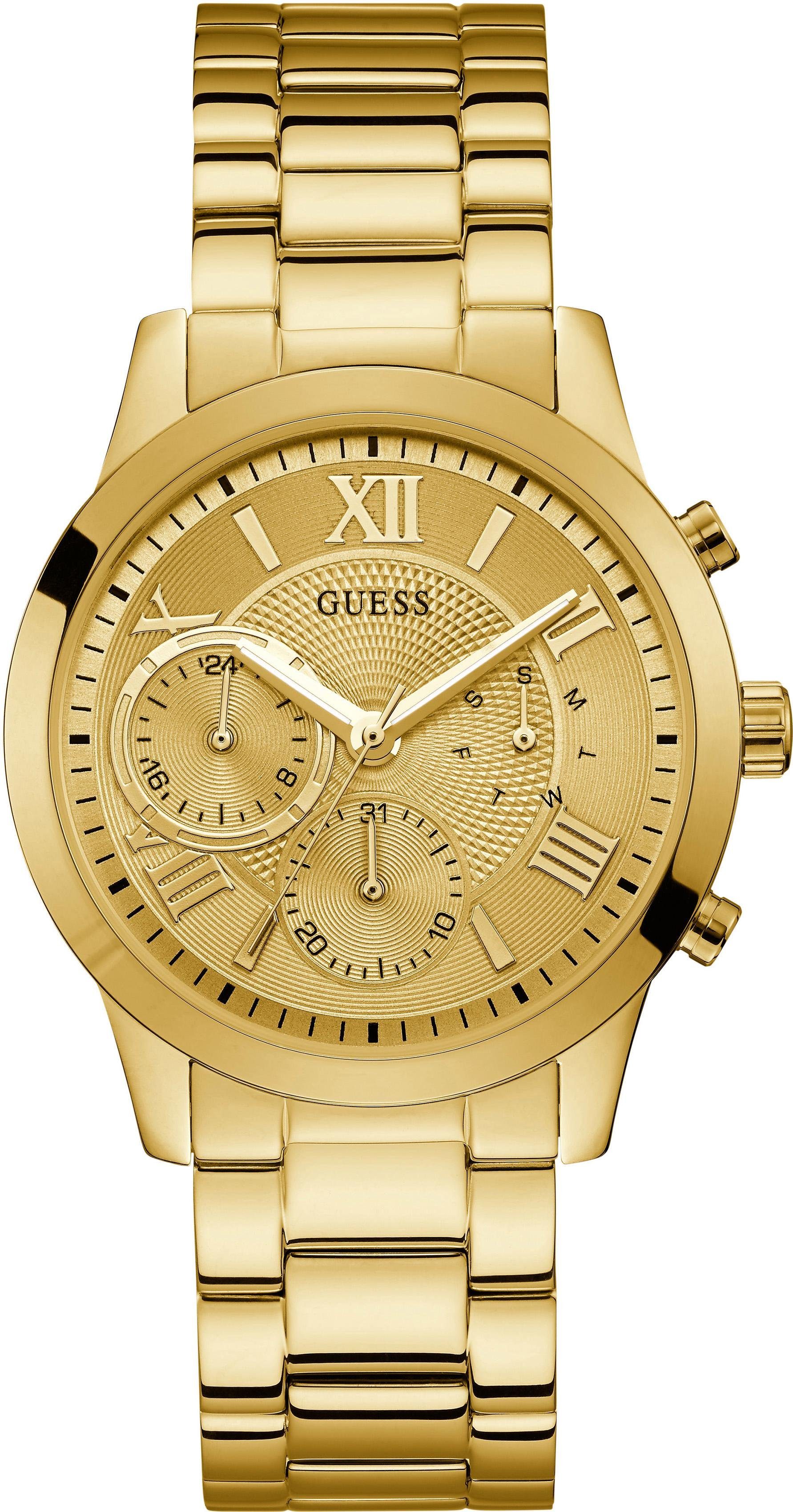 Guess Multifunktionsuhr SOLAR, W1070L2, Armbanduhr, Quarzuhr, Damenuhr