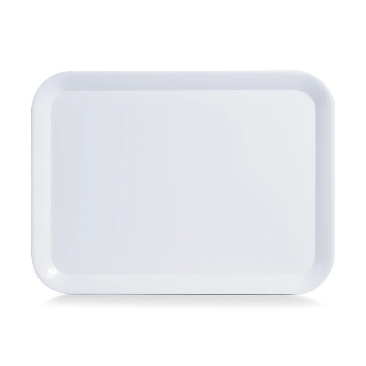 Basera® Tablett Serviertablett aus kratzfestem Melamin, 100% Melamin, (1-tlg), weiß, 43,5 x 32,5 cm