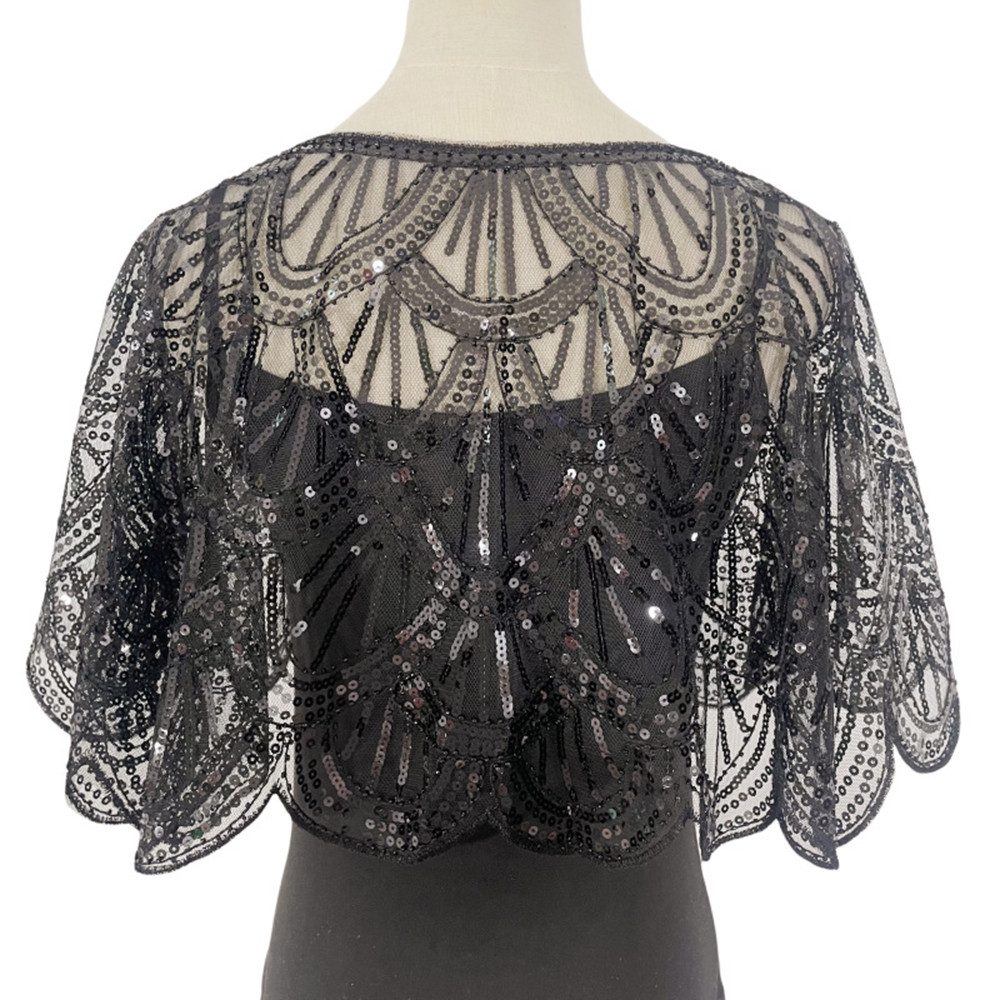 Zaewry Modeschal Retro Schal Umschlagtücher für Abendkleider Stola, für Hochzeit Party Gatsby Kostüm Accessoires