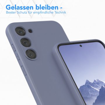 EAZY CASE Handyhülle TPU Hülle für Samsung Galaxy S23 Plus 6,6 Zoll, Silikon Schutzhülle mit Kameraschutz Matt Back Cover Soft Eis Blau