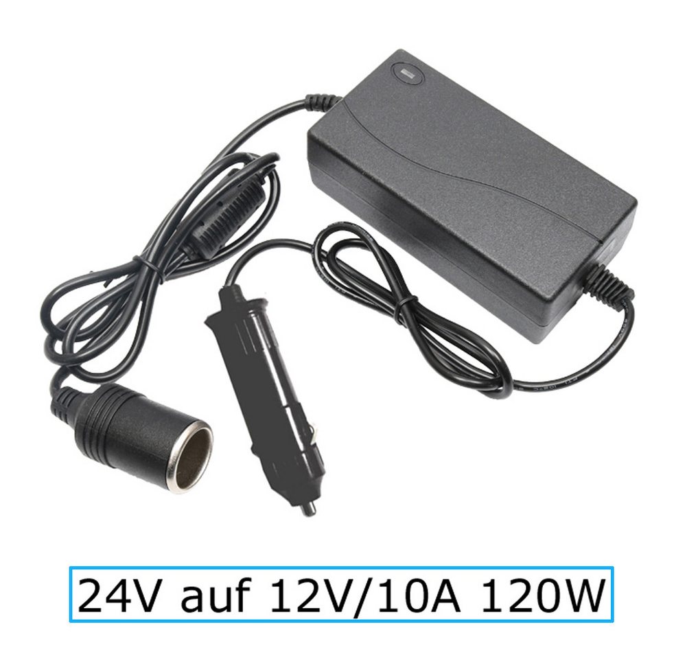 Bolwins Spannungswandler J40C Spannungswandler Inverter LKW DC 24V auf 12V Zigarettenanzünder, (Packung, 1 St., 1x Spannungswandler 24V auf 12V (max. 120W), 24V auf 12V Spannungswandler, max. 10A / 120W