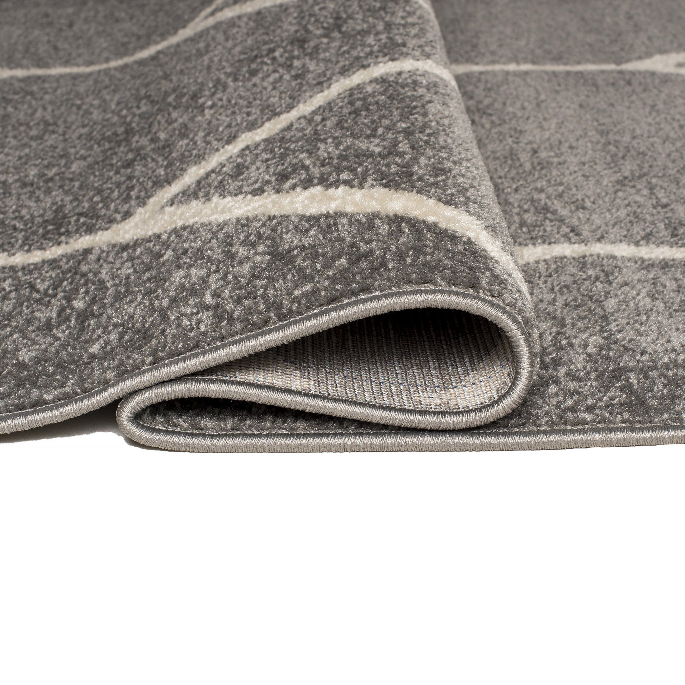 Fußbodenheizung, - für mm, 7 Geeignet Geometrisch Modern Teppich Kurzflor Mazovia, Kurzflor, Designteppich 80 150 Muster x Grau Höhe farbe cm,