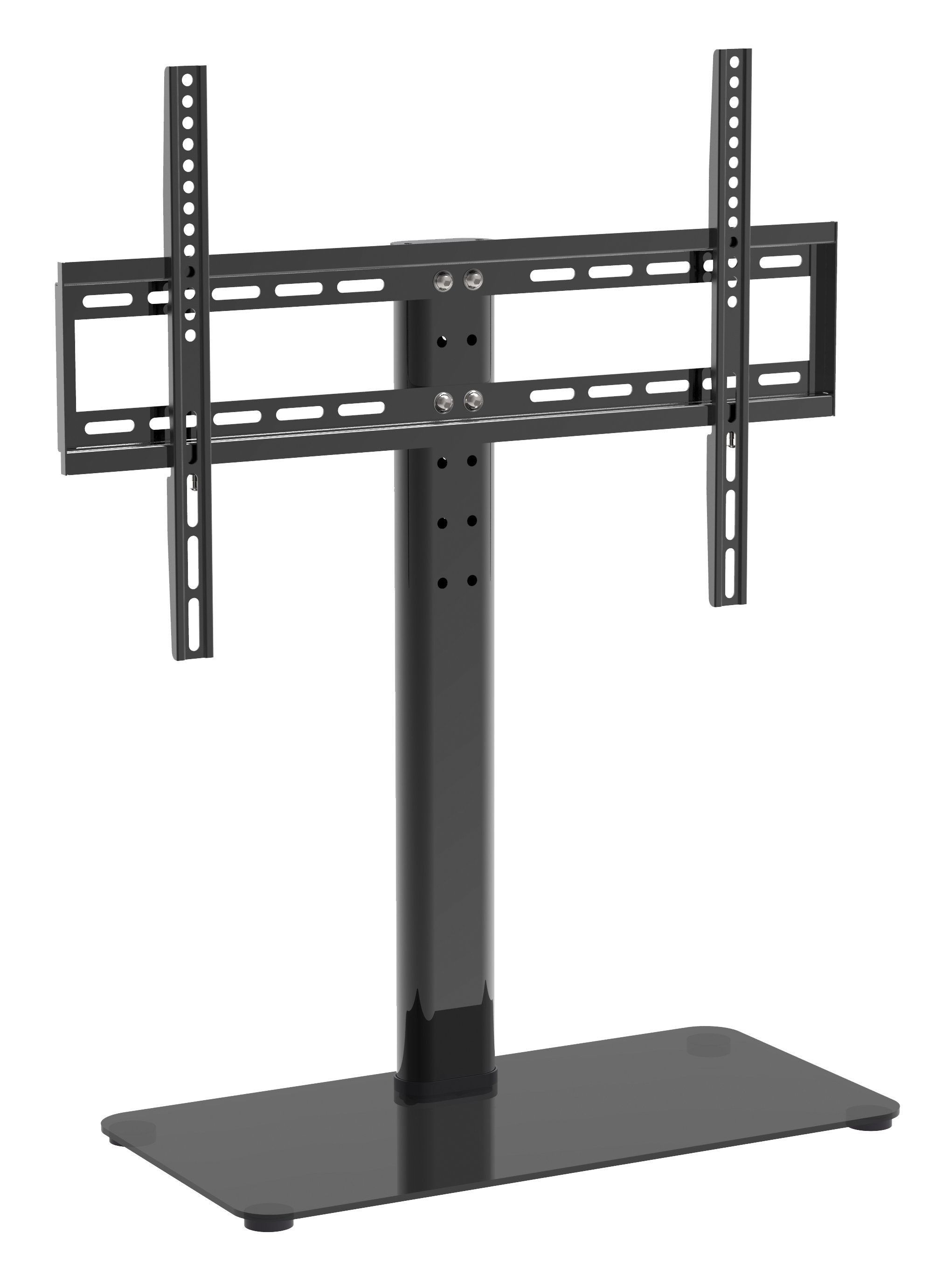 my wall TV-Standfuß HP2-2BL, (bis 65 Zoll, höhenverstellbar, Sicherheitsglas, bis 40 kg Traglast)
