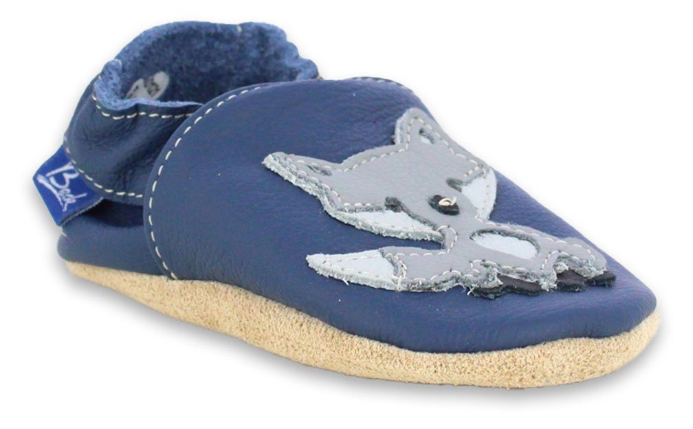Beck Krabbelschuh Blue Fox mit Warmfutter Krabbelschuh (warme, weiche, flexible, leichte Schuhe, für die allerersten Schritte) Innensohle mit Warmfutter, chromfrei gegerbtes Rindsleder