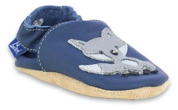 Beck Krabbelschuh Blue Fox mit Warmfutter Krabbelschuh (warme, weiche, flexible, leichte Schuhe, für die allerersten Schritte) chromfrei gegerbtes Rindsleder, Innensohle mit Warmfutter