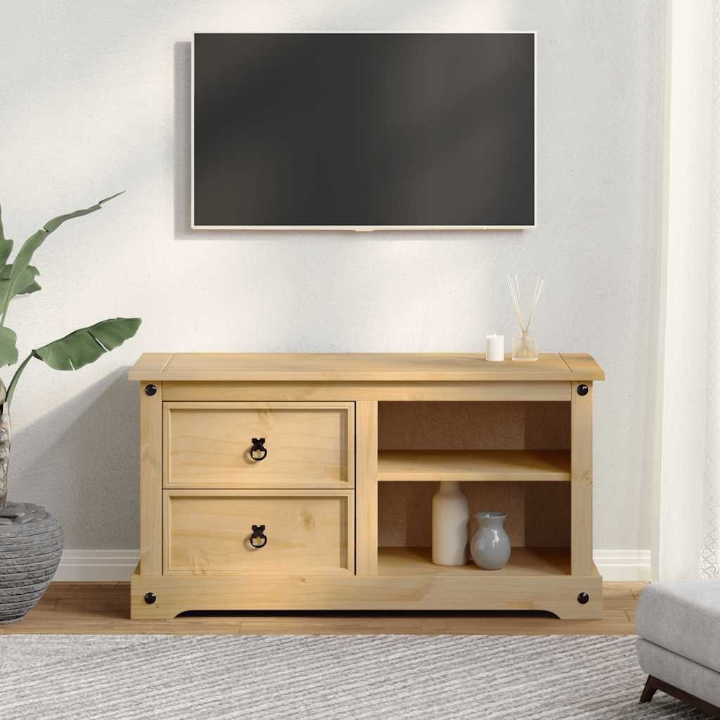 vidaXL TV-Schrank TV-Schrank Corona 100x40x52 cm Massivholz Kiefer