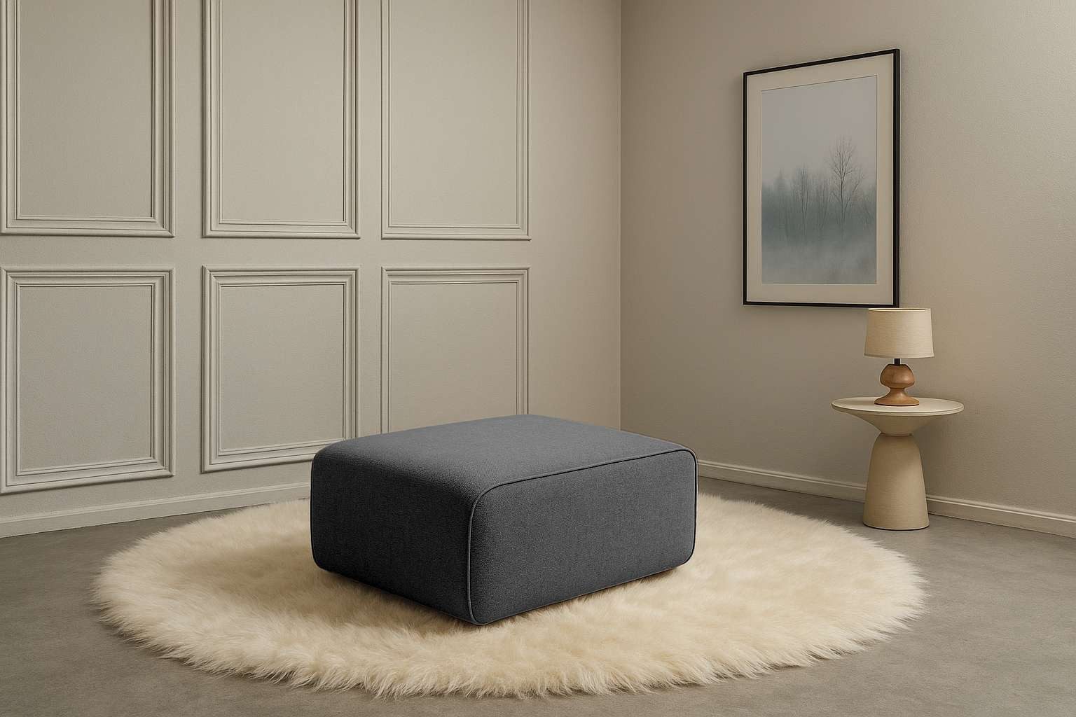 andas Polsterhocker Noord 92/66 cm, mit günstig online kaufen