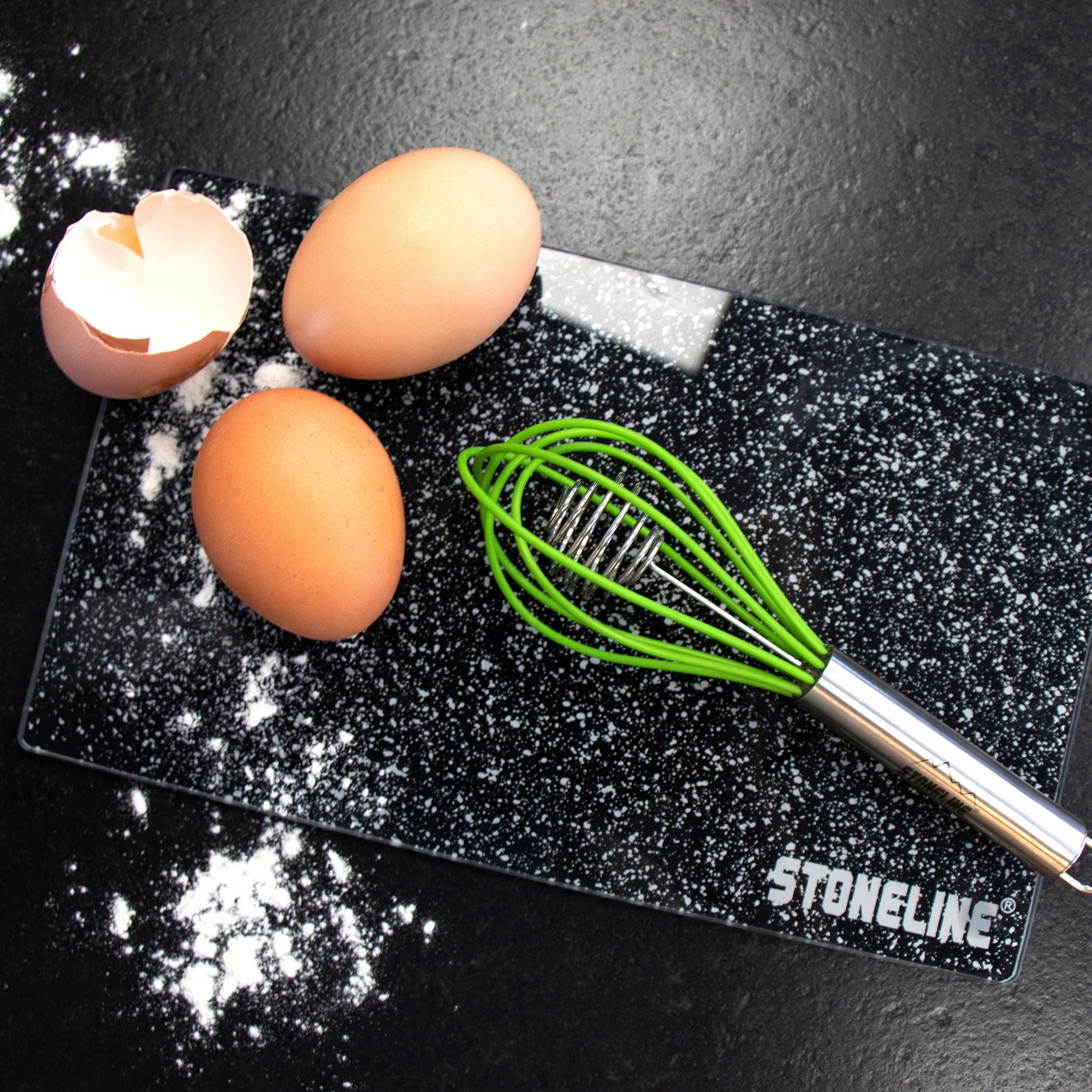 STONELINE Schneidebrett, Glas, (4-St), ideal auch als Topfuntersetzer, lebensmittelecht, bruchstabilisiert