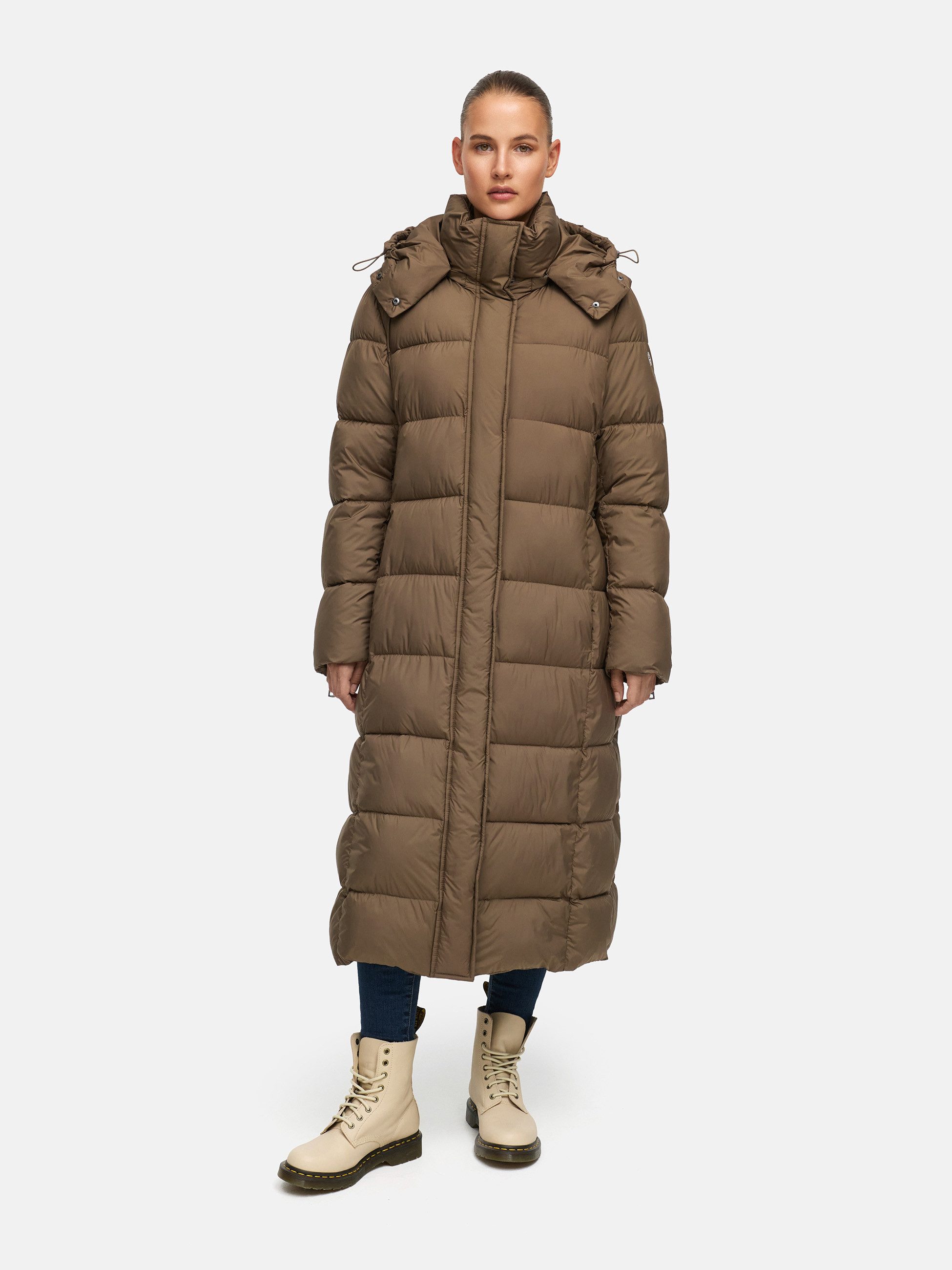 Manisa Steppjacke Fakedownmantel long