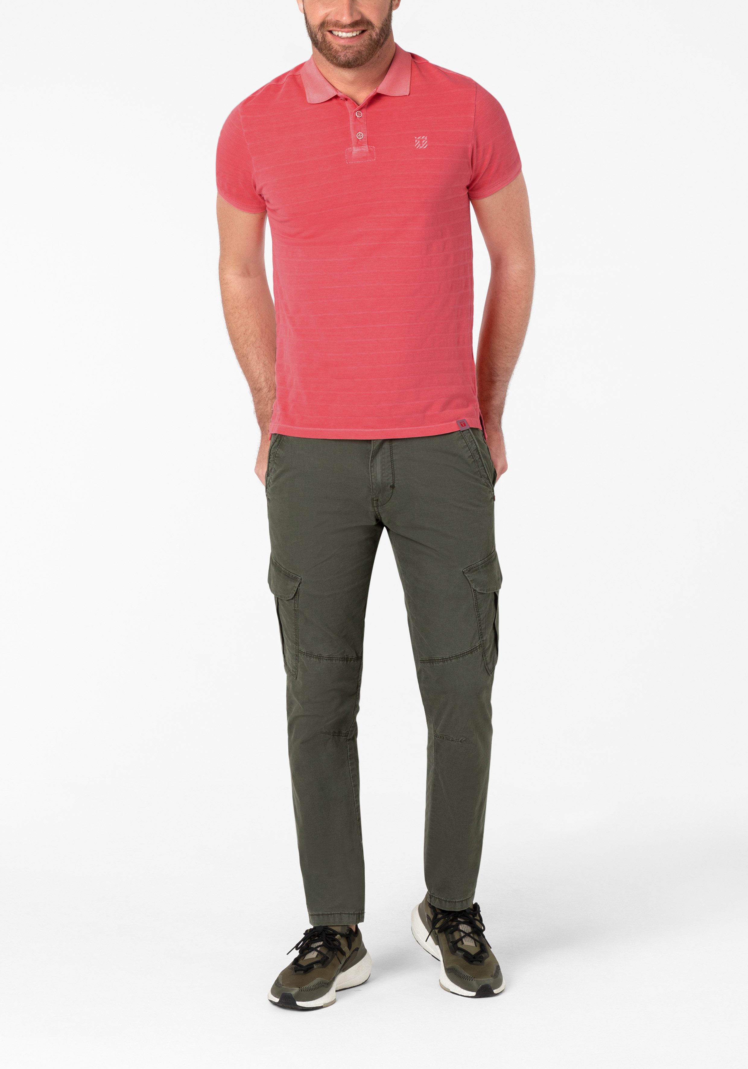 TIMEZONE Poloshirt Tonal Striped Poloshirt
