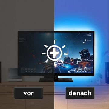 LANOR LED Stripe LED-TV-Licht mit 24-Tasten-Fernbedienung USB-Schnittstelle wasserdicht