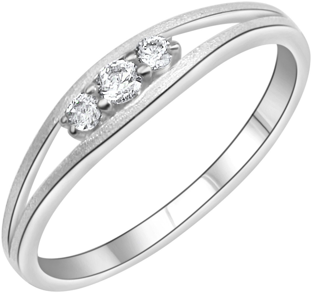 Firetti Silberring Schmuck Geschenk Silber 925 Fingerring Ring, mit Zirkonia (synth)