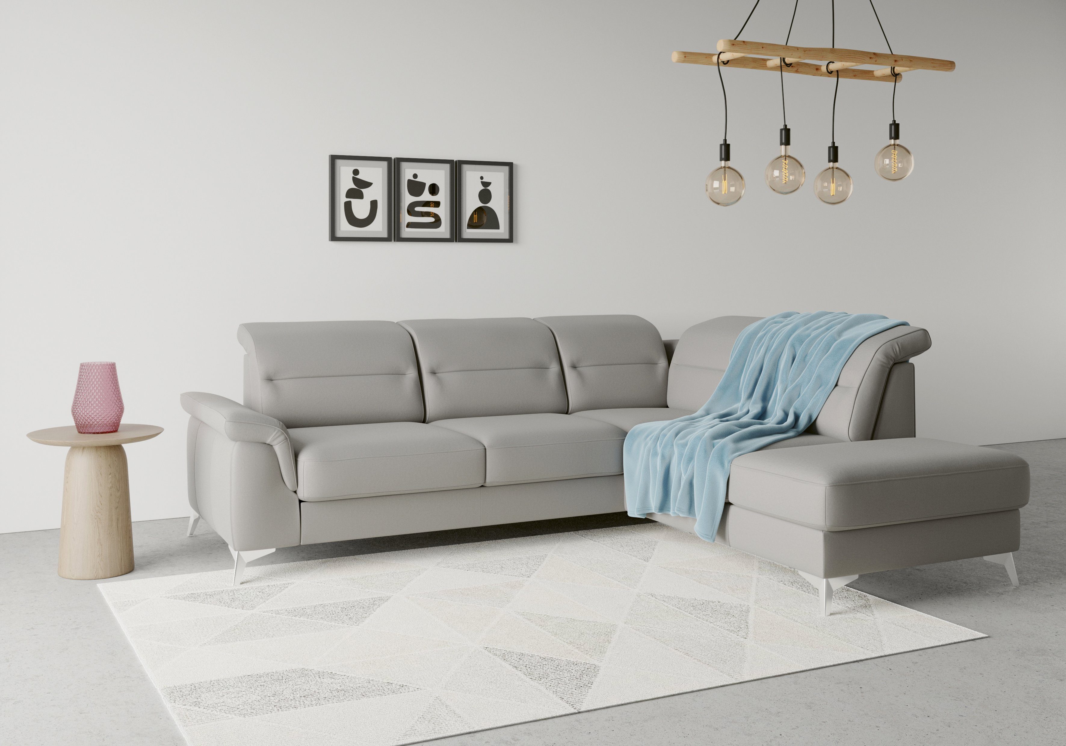 sit&more Ecksofa Sinatra, Kopfteilverstellung mit mit Armteilfunktion mane, und optional