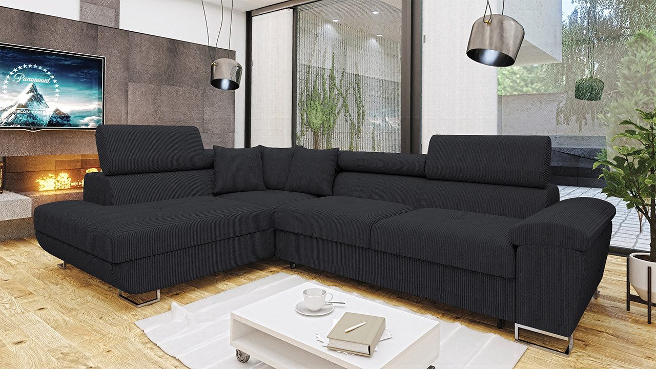 MIRJAN24 Ecksofa Cotere Cord, mit Bettkasten günstig online kaufen