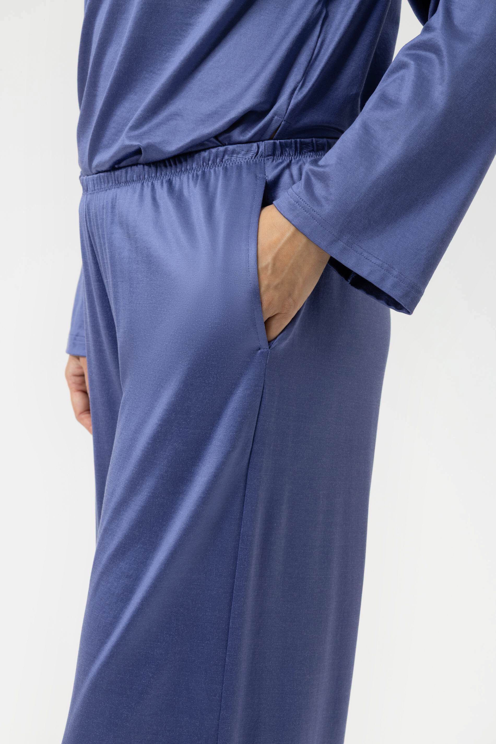 Mey Schlafhose Mey Hose lang Serie Pure Shine Uni Hose (1-tlg) Loungewear-Hose, Viskose-Baumwoll-Mix, glänzend, mit Taschen