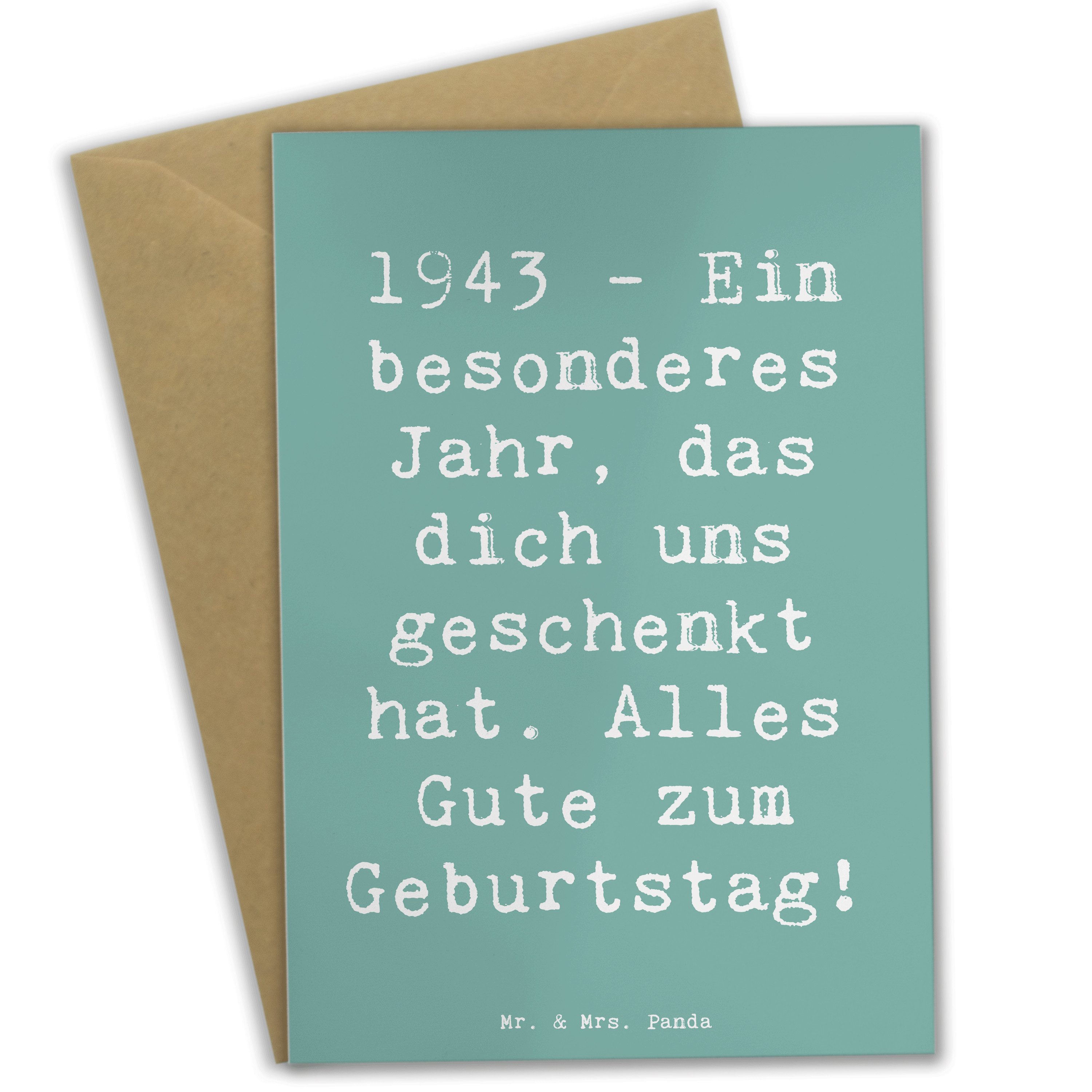 Grußkarte Spruch 1943 Geburtstag - Meeresbrise - Geschenk, besonderes Jahr 1943