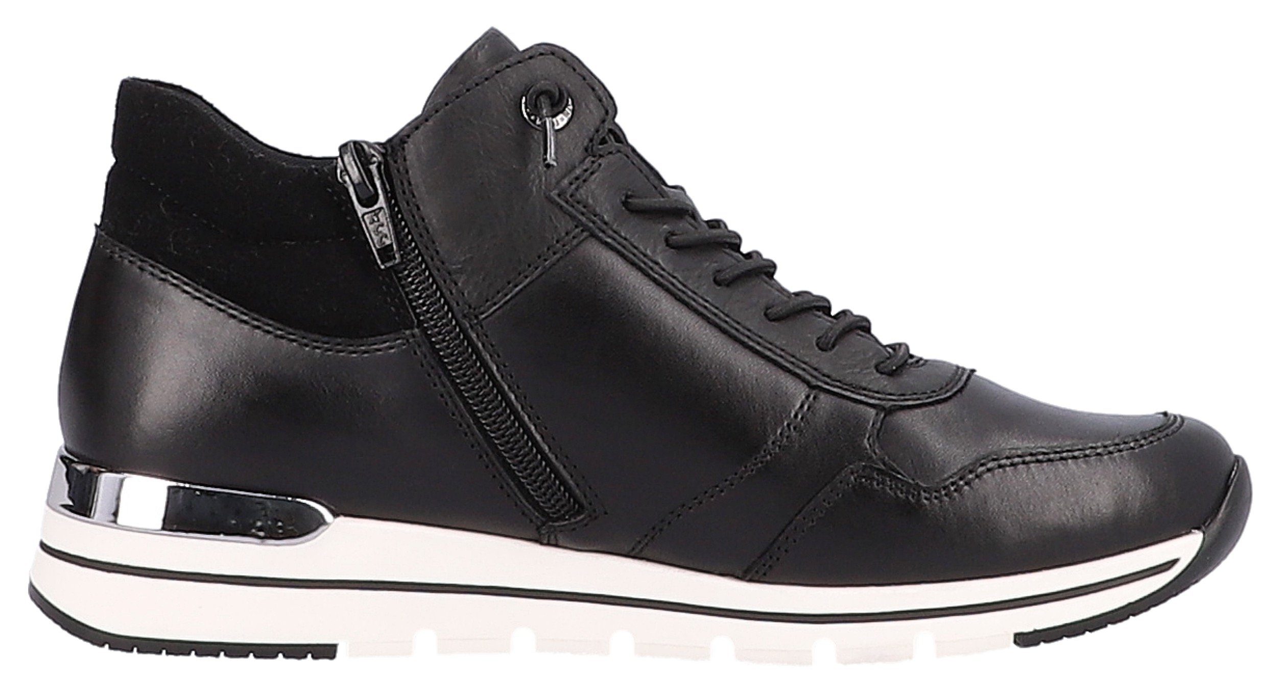 schwarz Slip-On Wechselfußbett Remonte mit Sneaker praktischem
