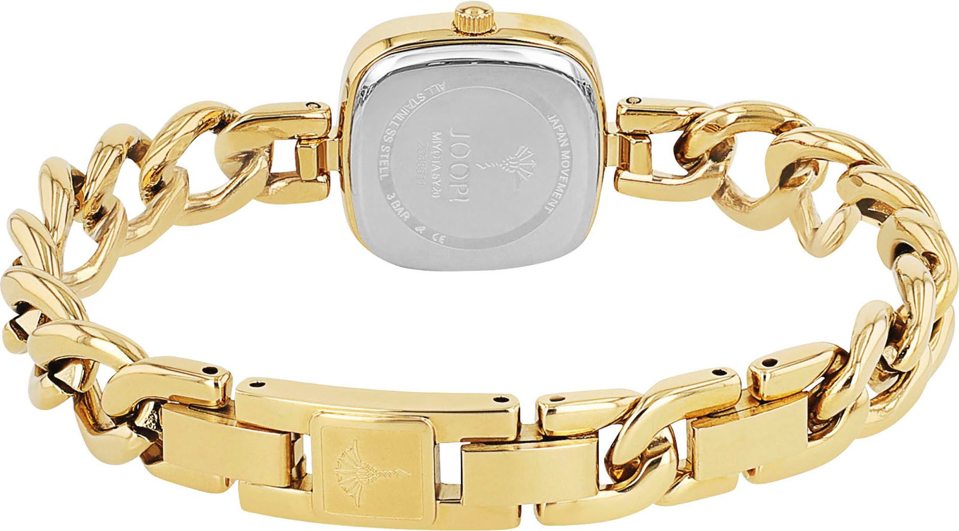 JOOP! Quarzuhr 2038611, Armbanduhr, Damenuhr, analog, Edelstahlarmband in Kettengliederung