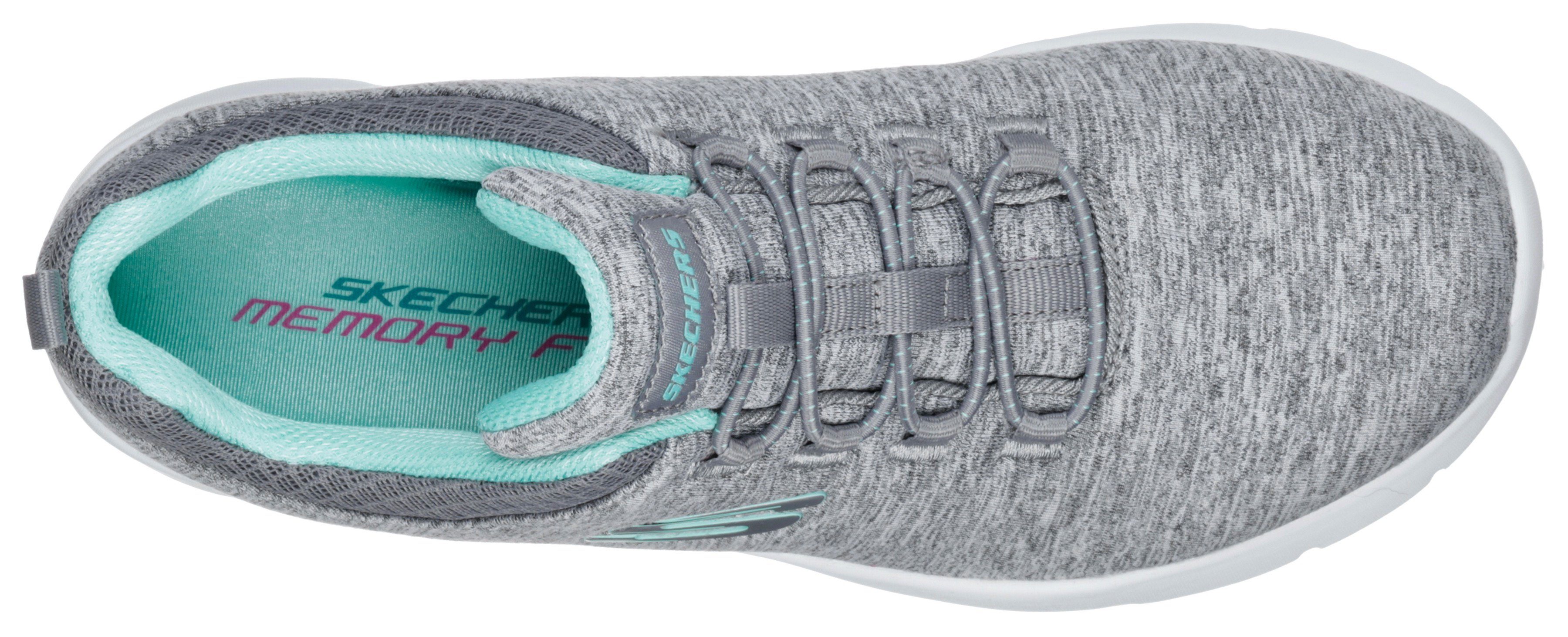 Maschinenwäsche Slip-On Skechers 2.0-IN für DYNAMIGHT geeignet Sneaker grau-mint FLASH A