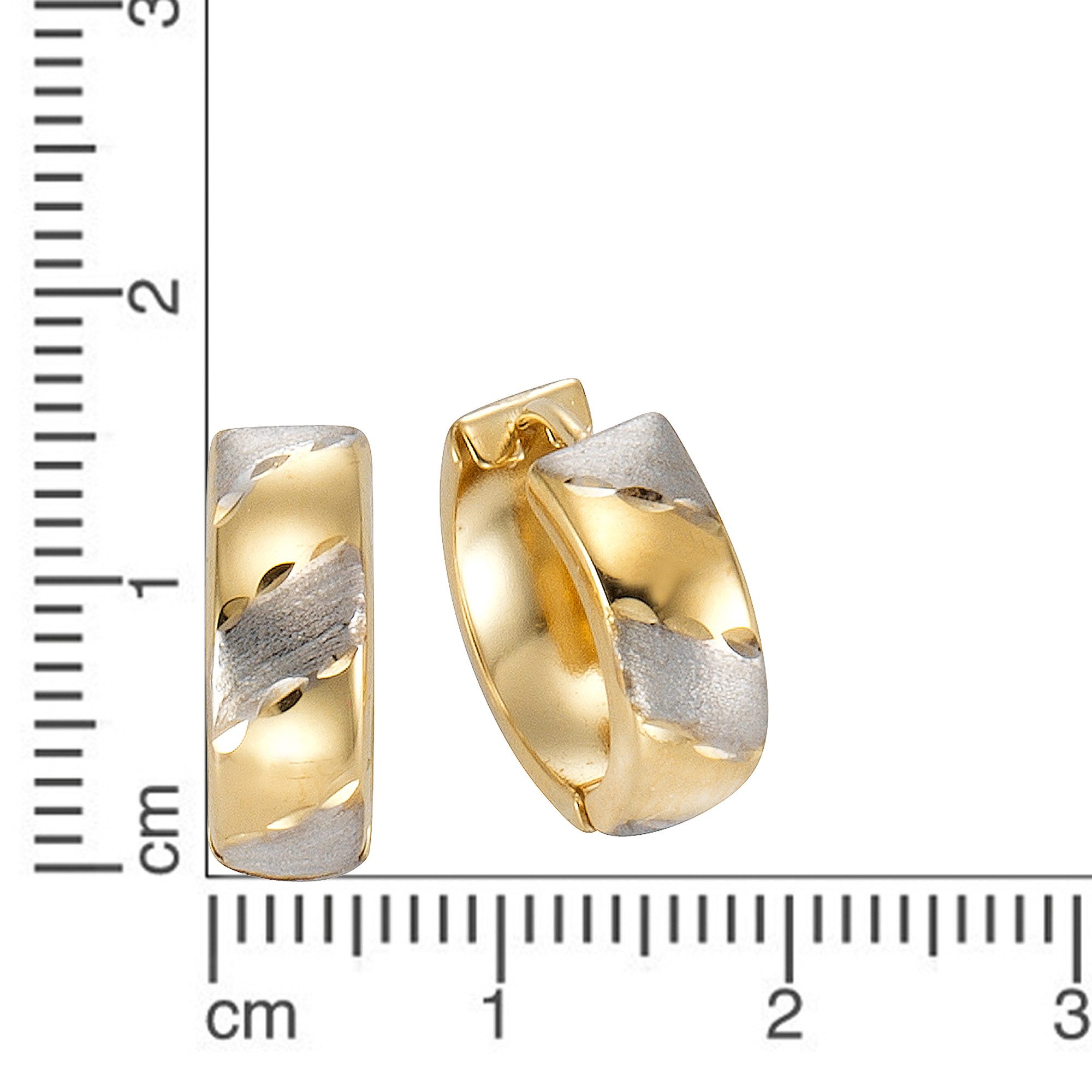 Fascination by Ellen K. Paar Creolen 585 Gold zweifarbig 15mm günstig online kaufen