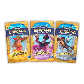 Ravensburger Sammelkarte Disney Lorcana Trading Card Game Die Tintenlande Geschenk-Set, deutsche Sprachausgabe