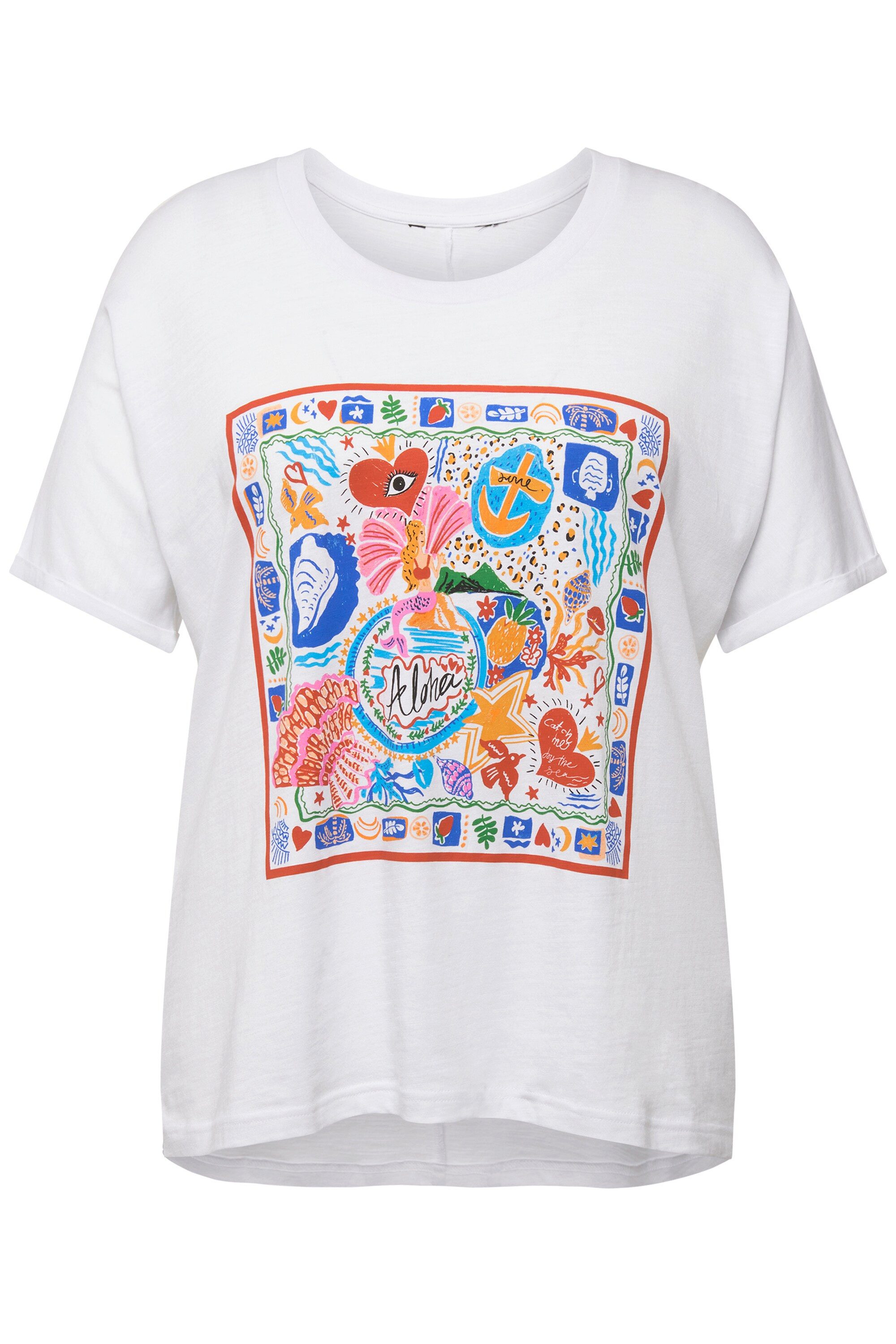 Ulla Popken T-Shirt T-Shirt Herz Oversized günstig online kaufen