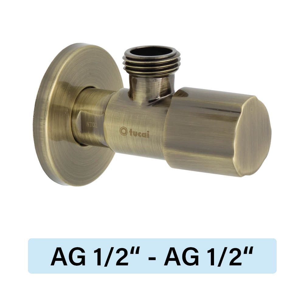 TUCAI Eckventil Eckventil Tucai TMM C850 Premium AG/AG 1/2"-1/2" antikes bronze