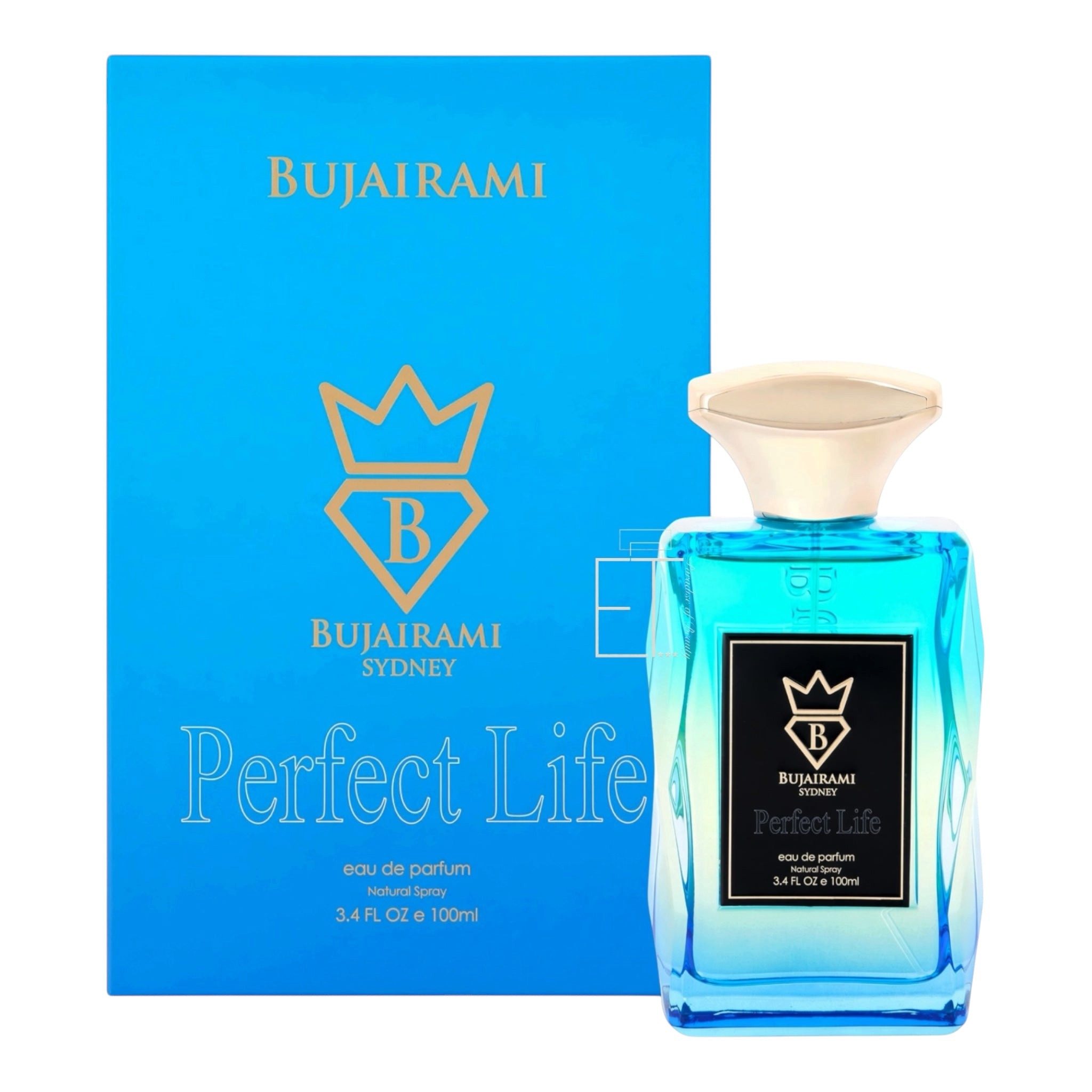 Bujairami Eau de Parfum Perfect Life, 100 ml, für Damen und Herren, Eau de Parfum