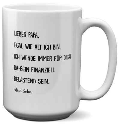 22Feels Tasse Papa Geschenk Vatertag von Sohn Vater Geburtstag Kaffeetasse Mann, Keramik, XL, Made In Germany, Spülmaschinenfest