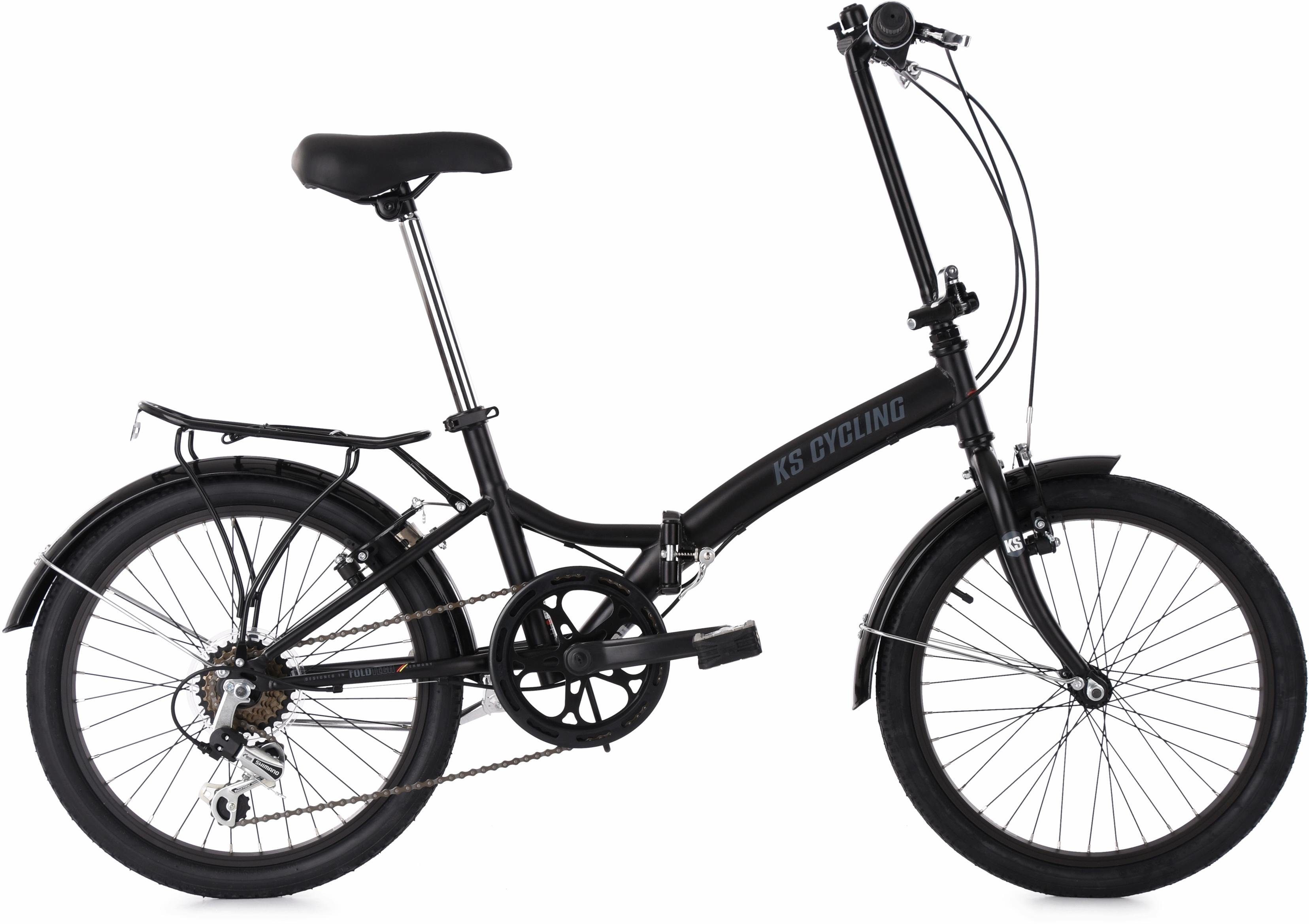 KS Cycling Faltrad Foldtech, 6 Gang Shimano SHIMANO Tourney Schaltwerk, Kettenschaltung, für Damen und Herren, Kettenschaltung