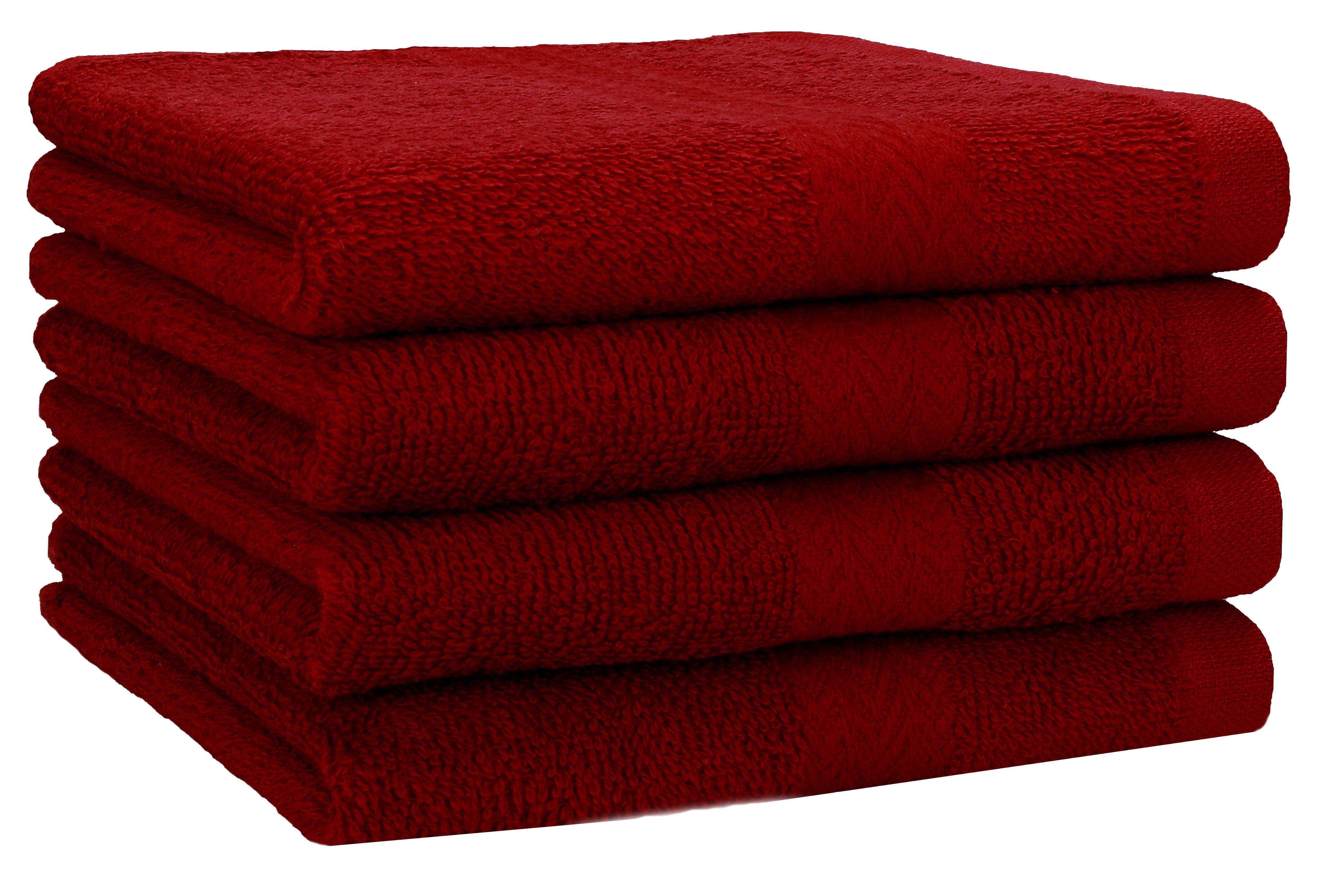 Betz 4 70x140 rubinrot Duschtücher Größe Duschhandtuch Baumwolle Handtuch Badetuch PREMIUM Duschtücher cm Strandtuch 100% 100% Strandtücher (4-St) Baumwolle, Set Stück