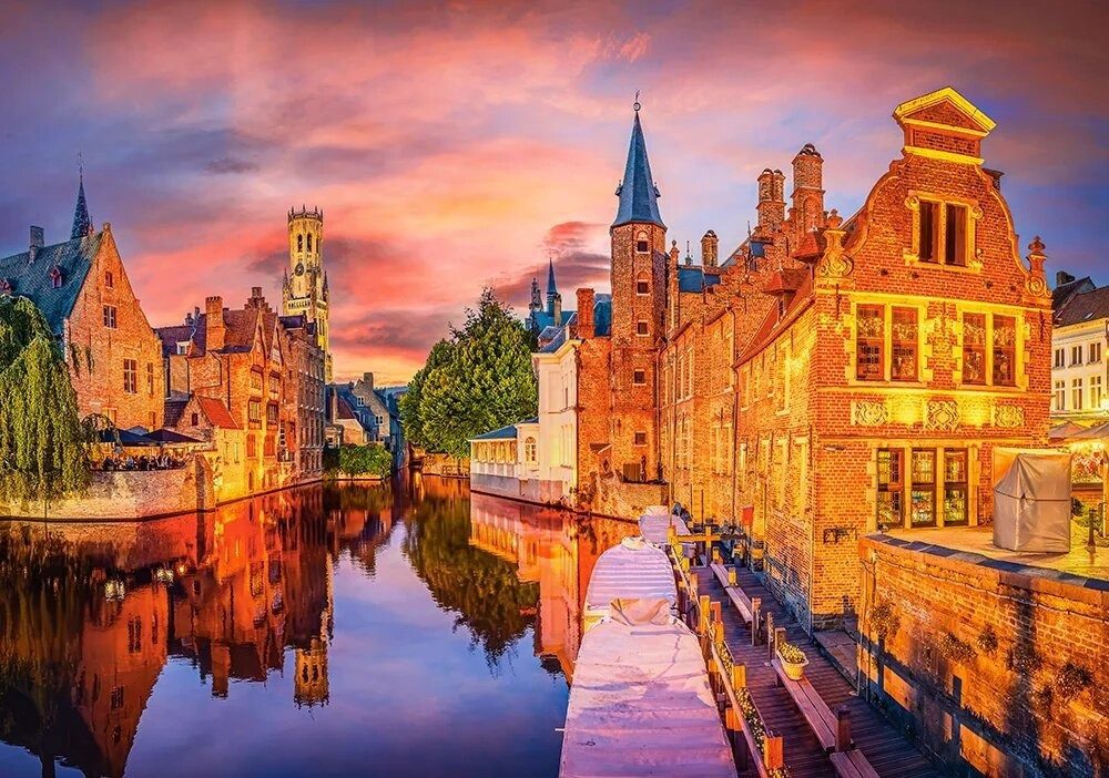 Castorland Puzzle CASTORLAND Puzzle Brügge, Belgien 500 dlks, Puzzleteile