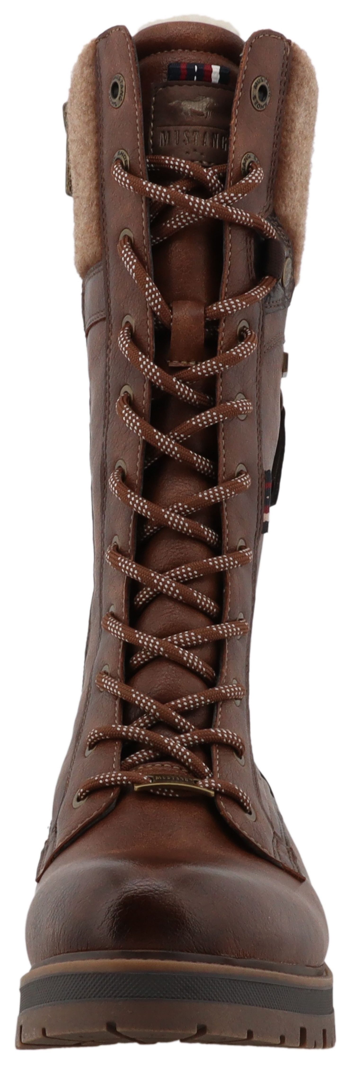 Mustang Shoes Darleen Winterstiefel Schnürstiefel mit Reißverschluss
