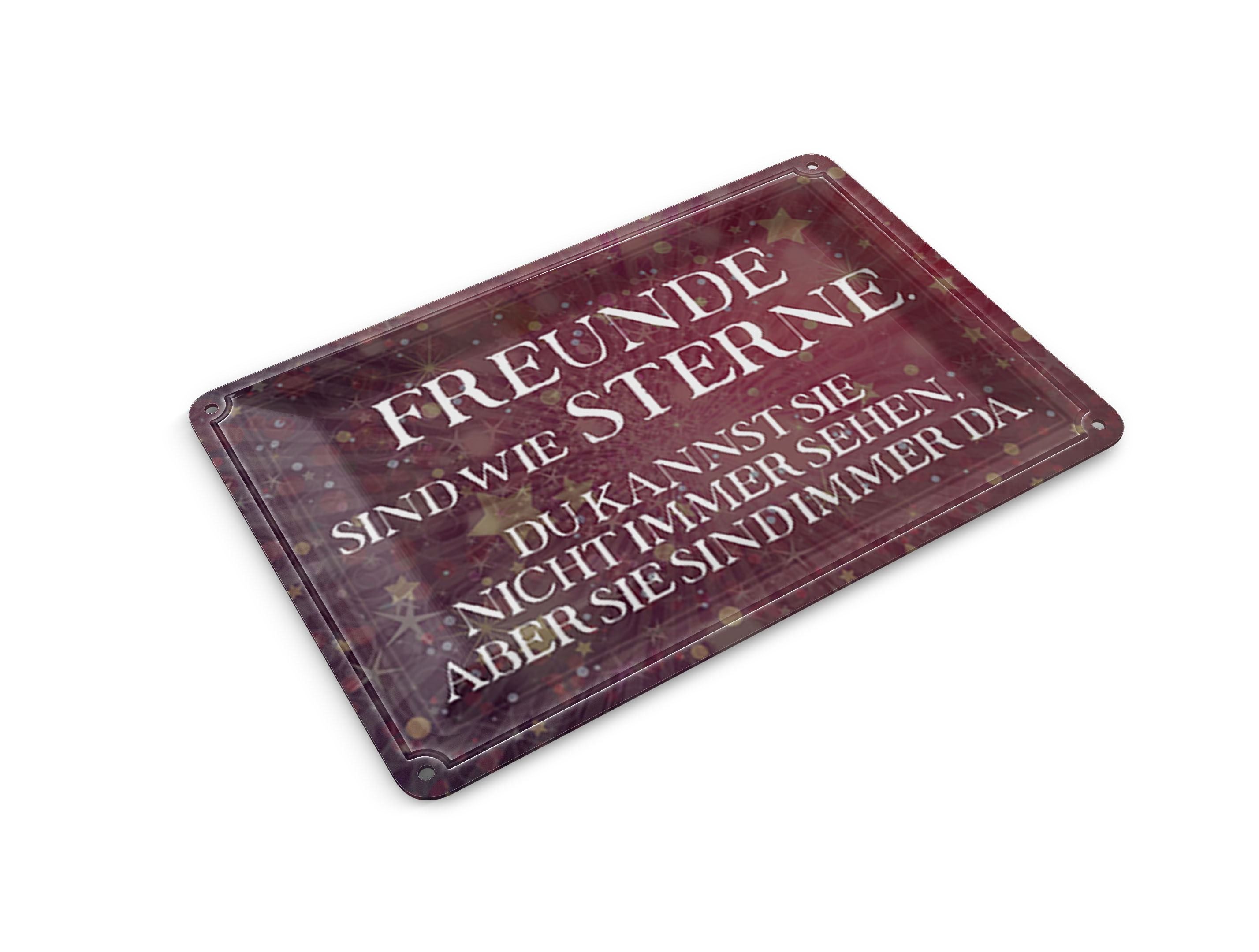 Femer GmbH Postkarte Spruch 14x10cm Freunde sind wie Sterne, unfrankiert